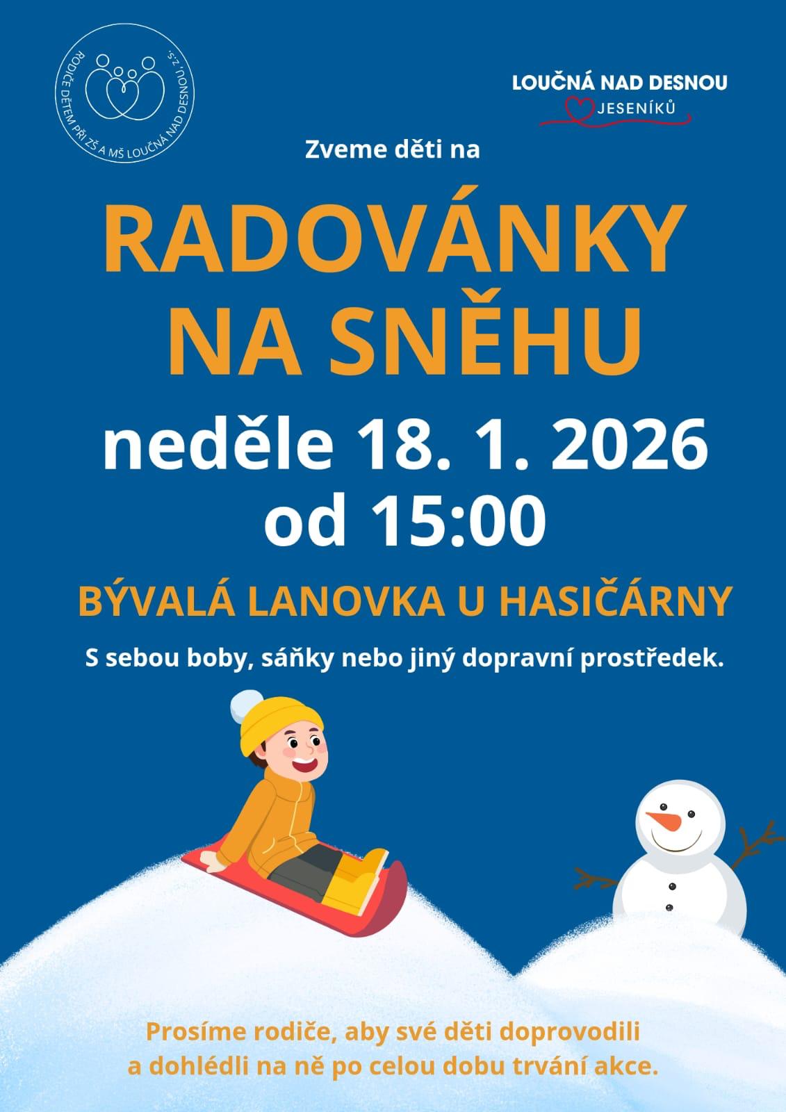 Radovánky na sněhu